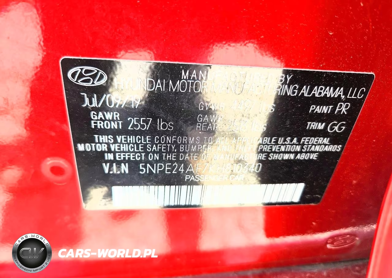 2019 Hyundai Sonata Se VIN:5NPE24AF7KH810340 - 12