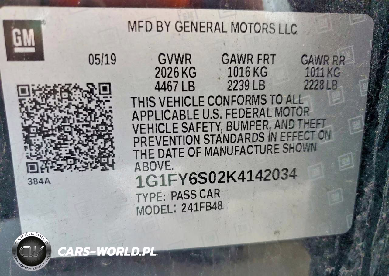 2019 Chevrolet Bolt Ev Lt VIN:1G1FY6S02K4142034 - 12