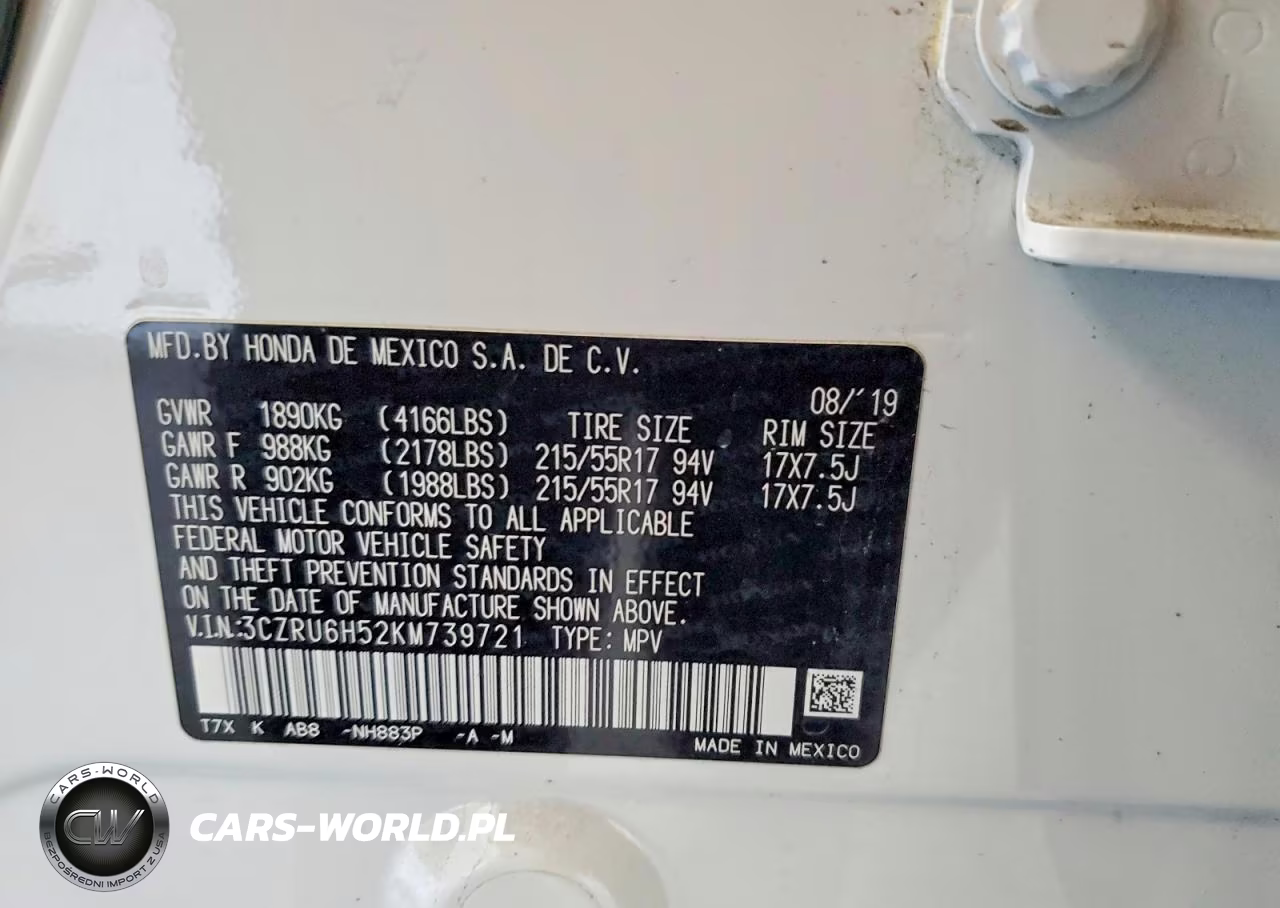 2019 Honda Hr-V Ex VIN:3CZRU6H52KM739721 - 14