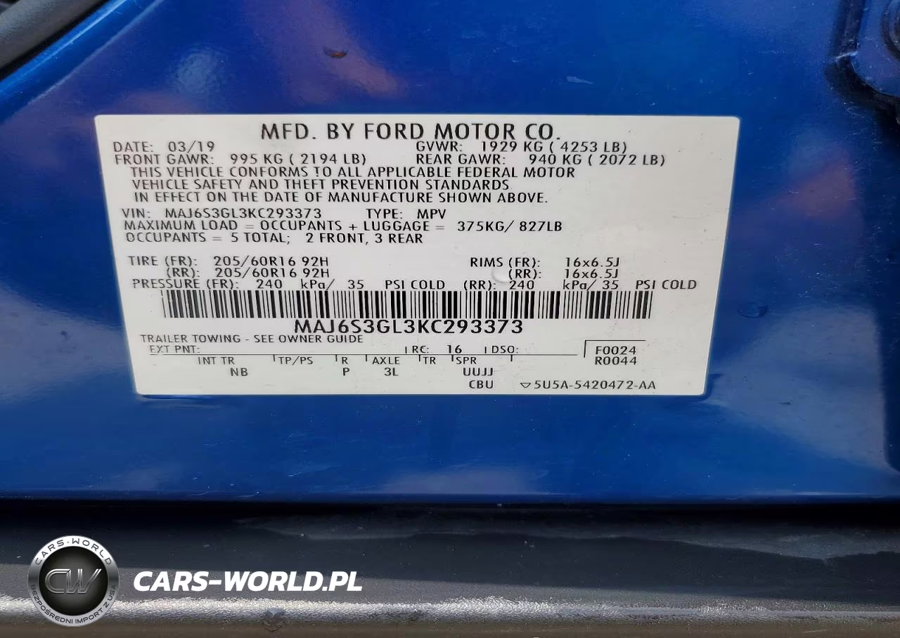 2019 Ford Ecosport Se VIN:MAJ6S3GL3KC293373 - 13