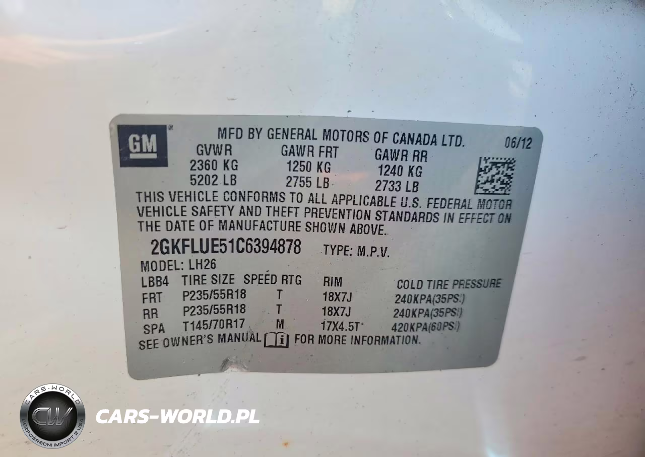 2012 GMC Terrain Slt VIN:2GKFLUE51C6394878 - 13