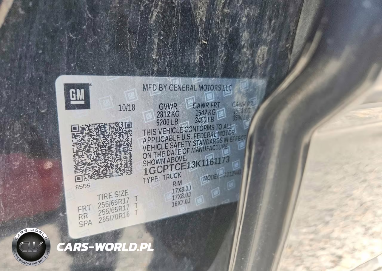 2019 Chevrolet Colorado Lt VIN:1GCPTCE13K1161173 - 12
