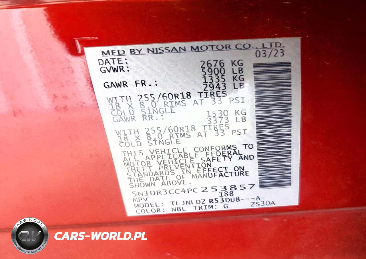 2023 Nissan Pathfinder Sl VIN:5N1DR3CC4PC253857 - 13