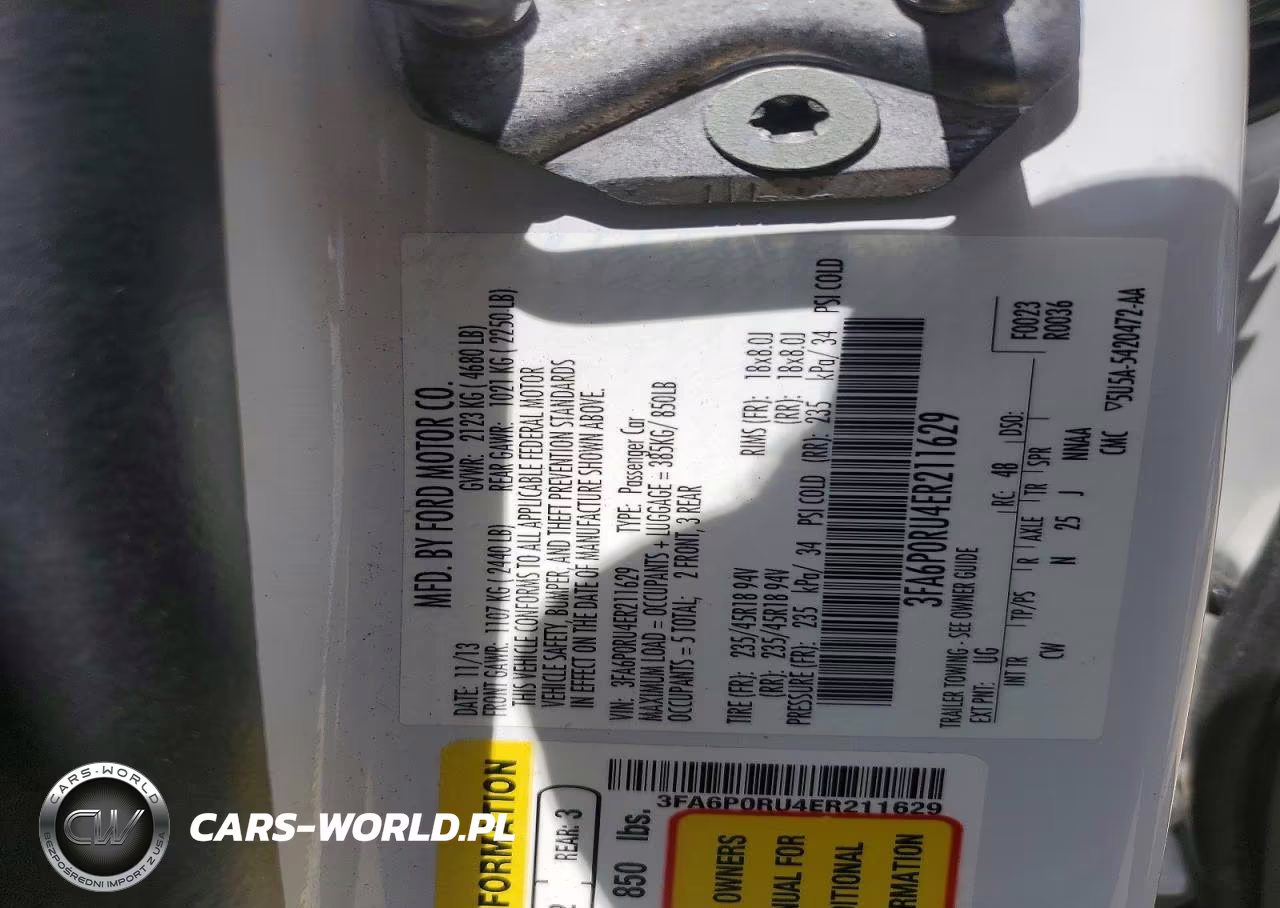 2014 Ford Fusion Titanium Hev VIN:3FA6P0RU4ER211629 - 12