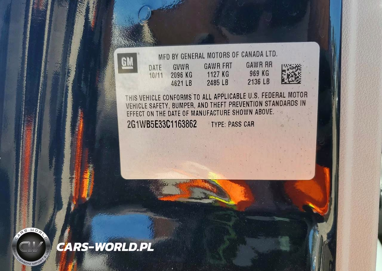 2012 Chevrolet Impala VIN:2G1WB5E33C1163862 - 12