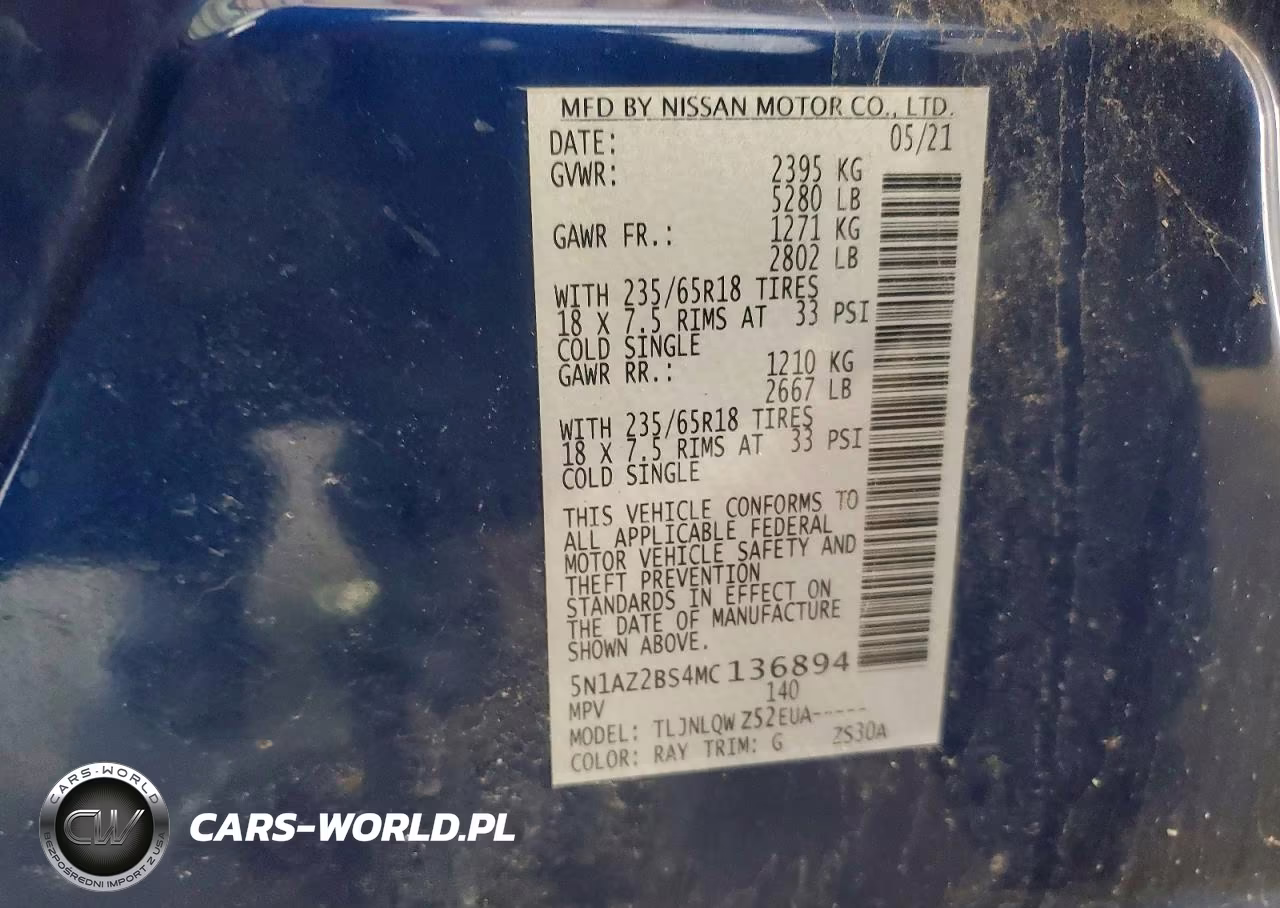2021 Nissan Murano Sv VIN:5N1AZ2BS4MC136894 - 13