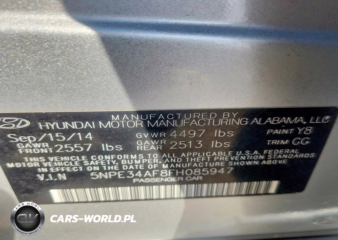 2015 Hyundai Sonata Sport VIN:5NPE34AF8FH085947 - 12