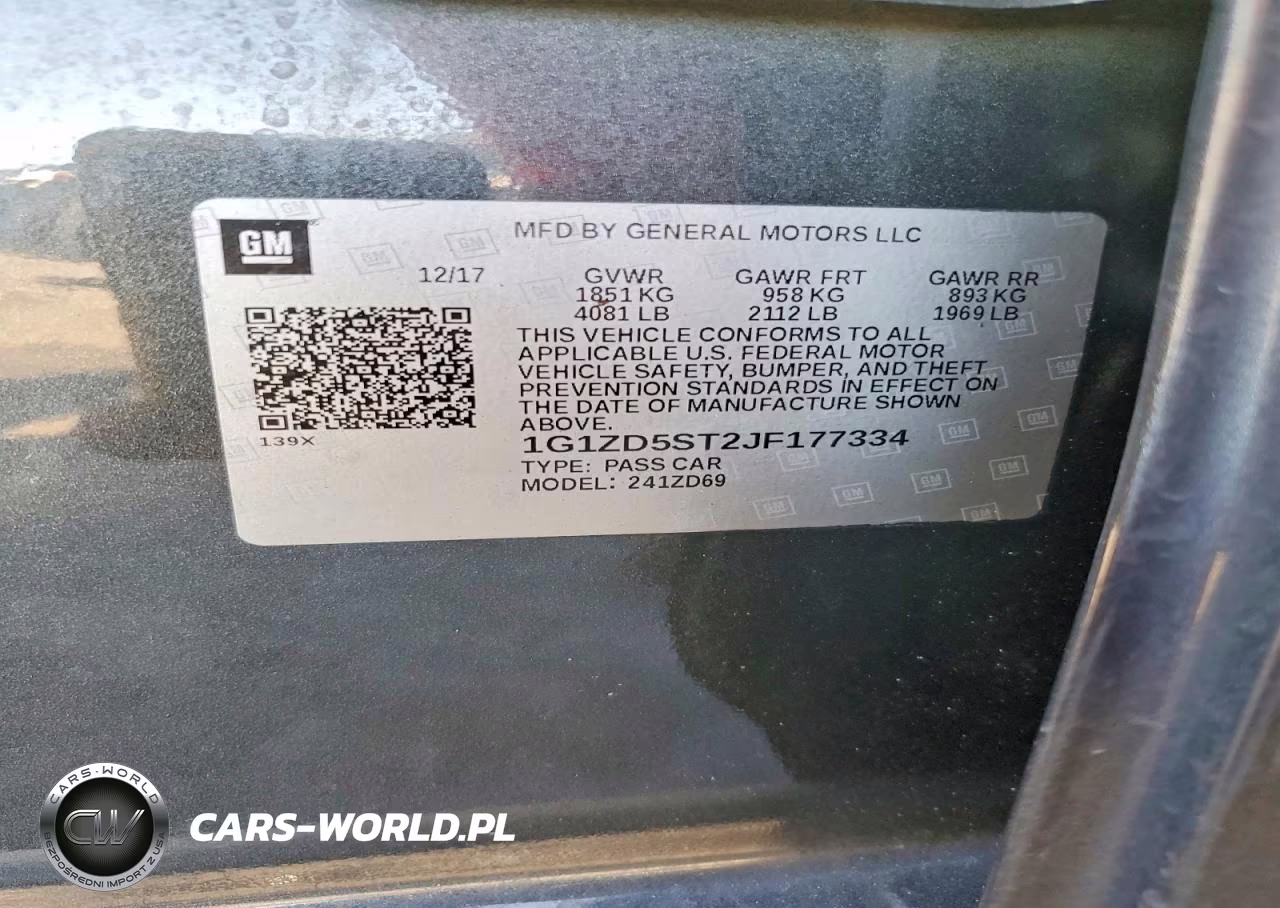 2018 Chevrolet Malibu Lt VIN:1G1ZD5ST2JF177334 - 12