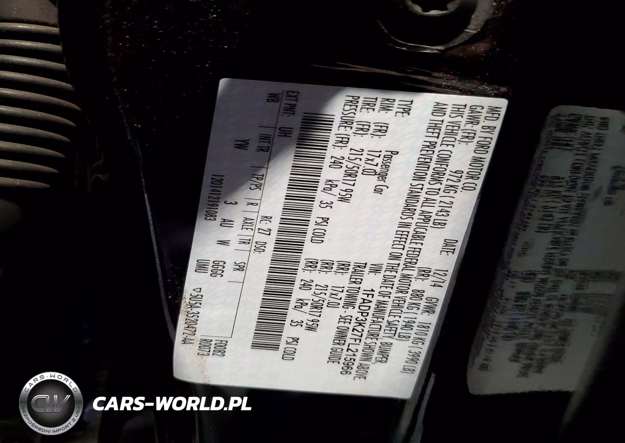 2015 Ford Focus Se VIN:1FADP3K27FL215966 - 12