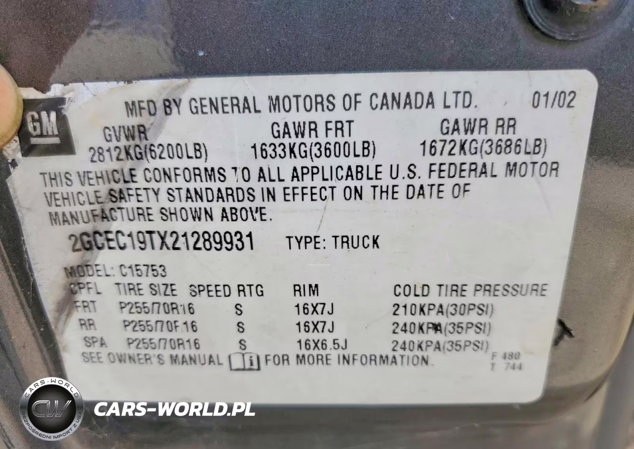 2002 Chevrolet Silverado C1500 VIN:2GCEC19TX21289931 - 13