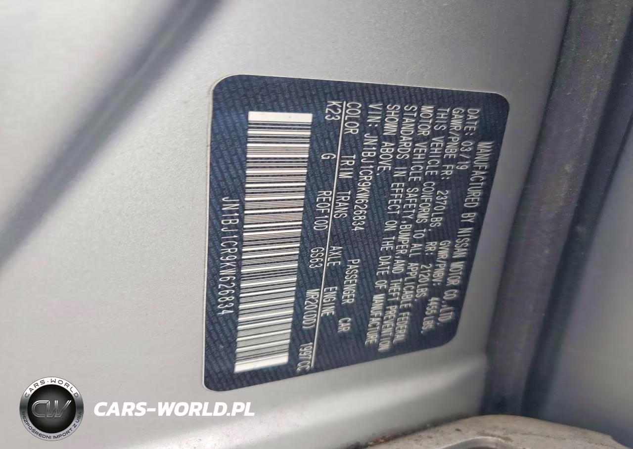 2019 Nissan Rogue Sport S VIN:JN1BJ1CR9KW626834 - 13