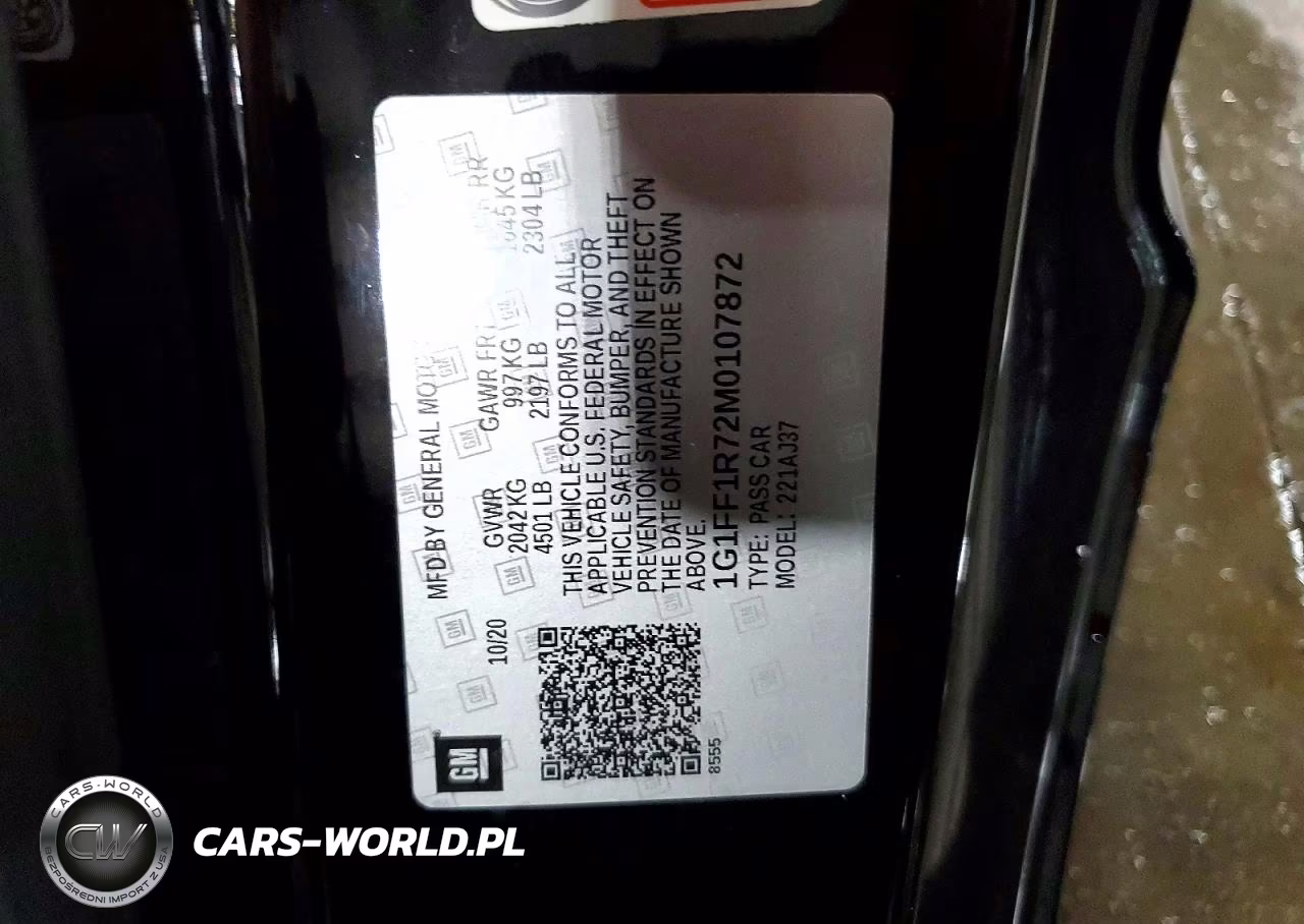 2021 Chevrolet Camaro Lz VIN:1G1FF1R72M0107872 - 13