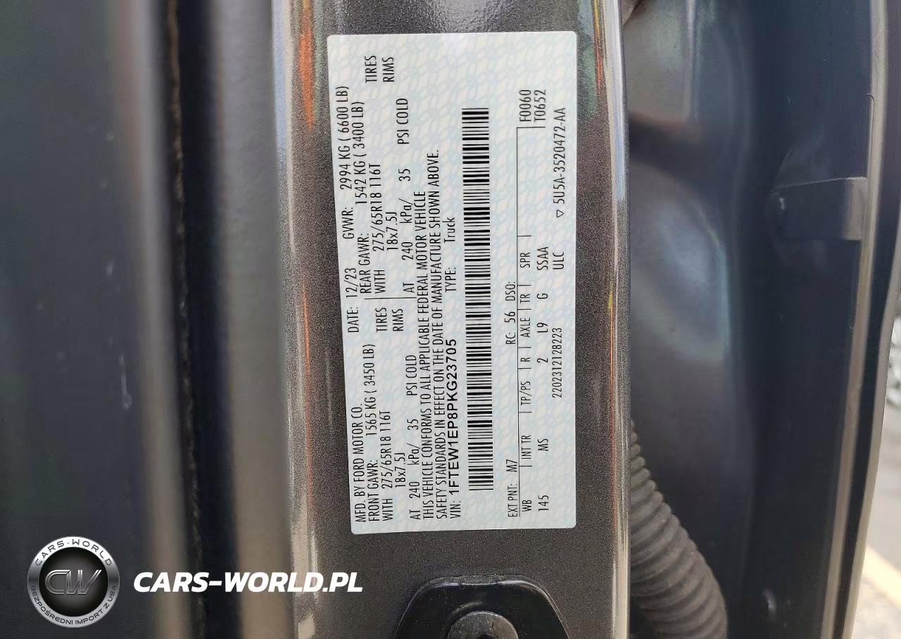 2023 Ford F150 Supercrew VIN:1FTEW1EP8PKG23705 - 12