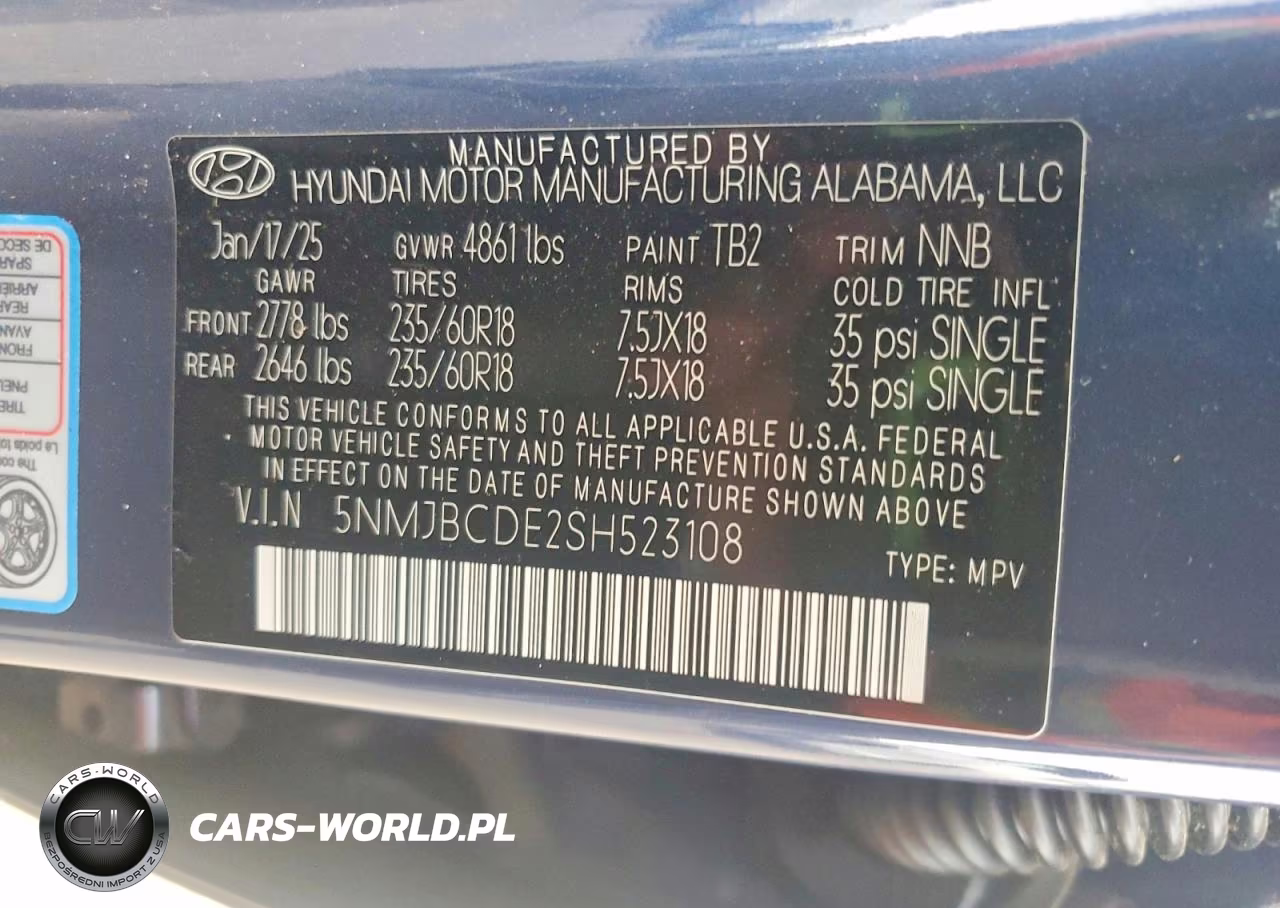 2025 Hyundai Tucson Sel VIN:5NMJBCDE2SH523108 - 13