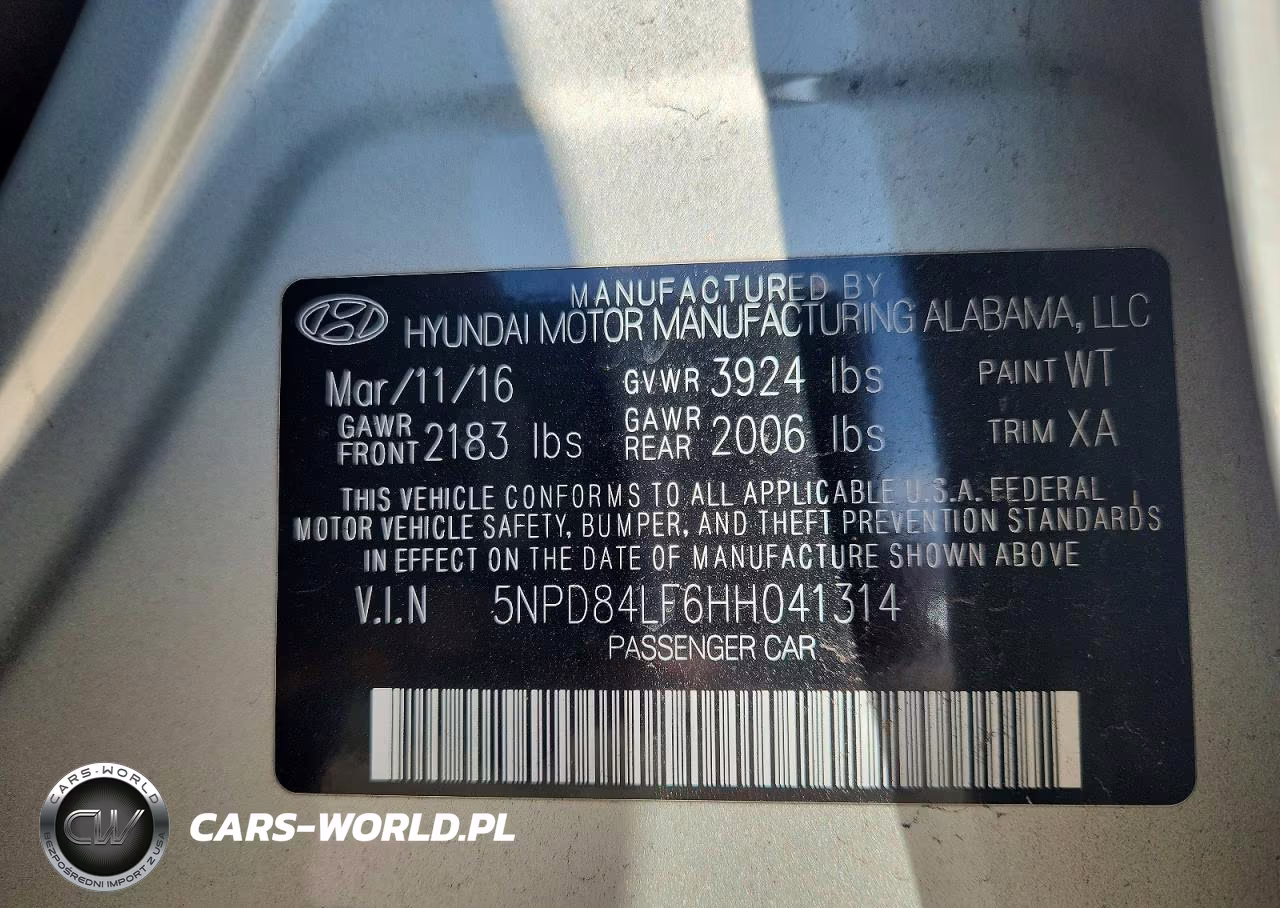 2017 Hyundai Elantra Se VIN:5NPD84LF6HH041314 - 12