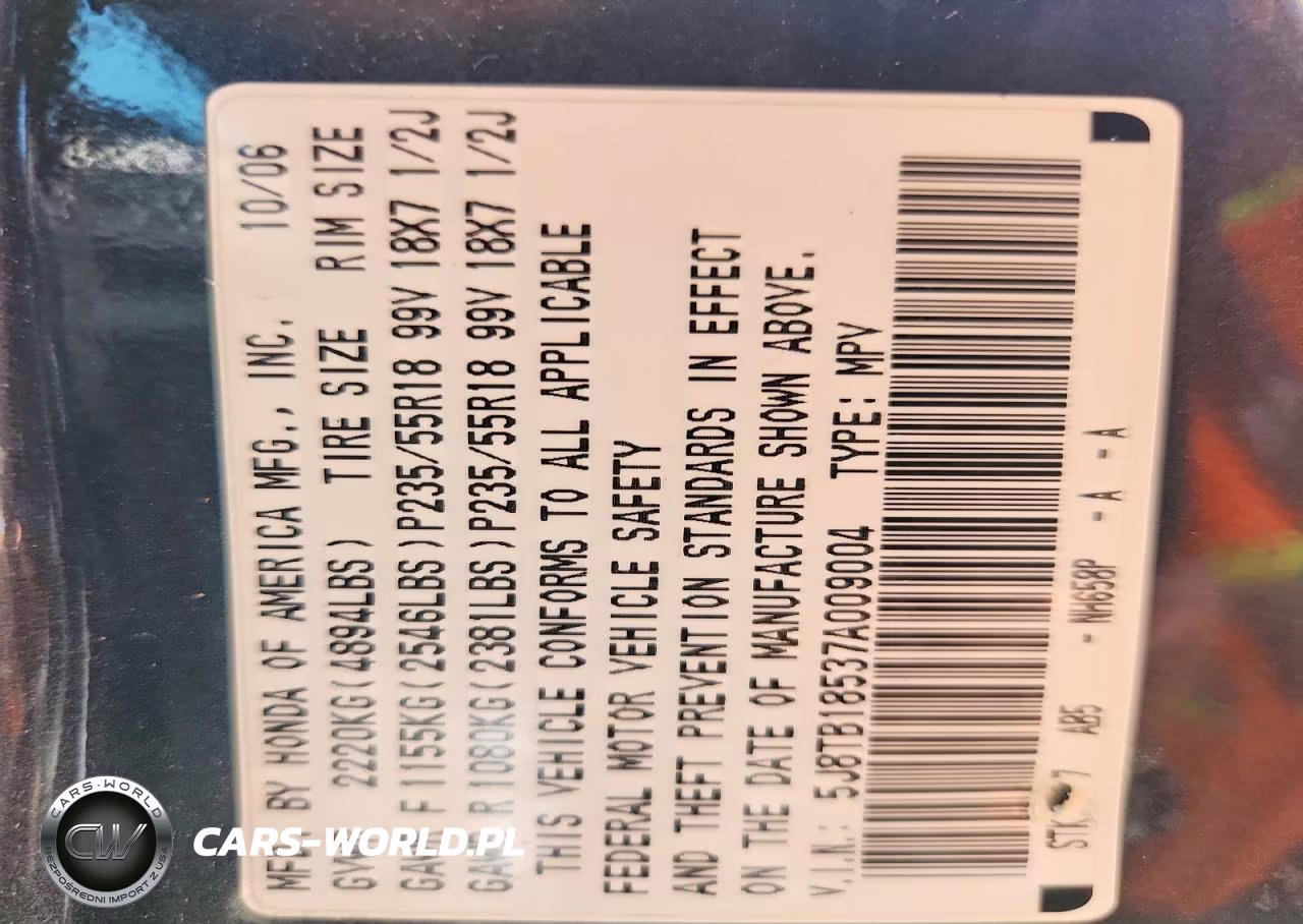 2007 Acura Rdx Technology VIN:5J8TB18537A009004 - 12