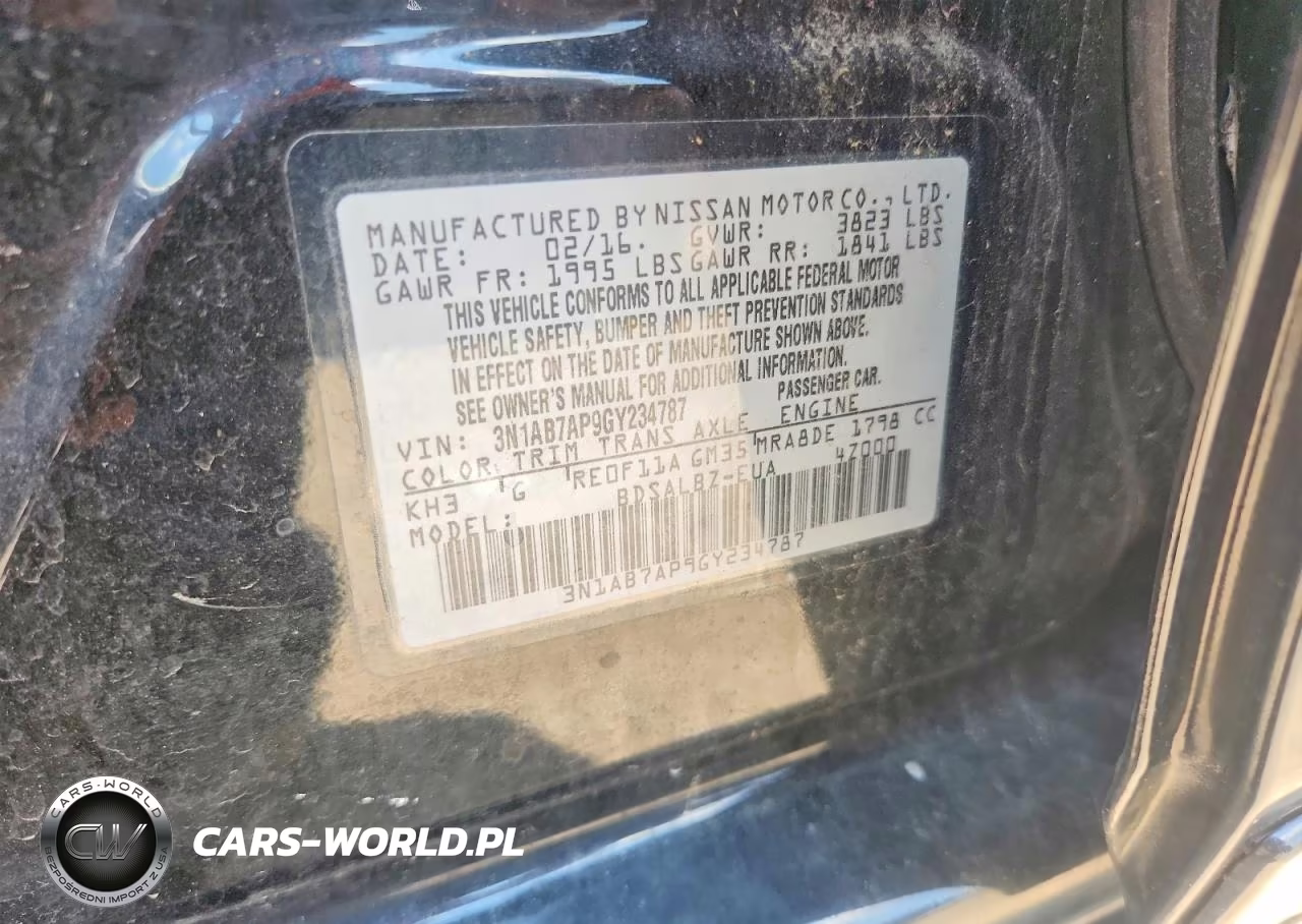2016 Nissan Sentra S VIN:3N1AB7AP9GY234787 - 12