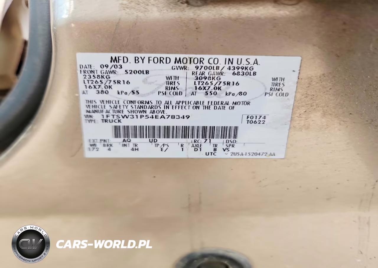 2004 Ford F350 Srw Super Duty VIN:1FTSW31P54EA78349 - 13