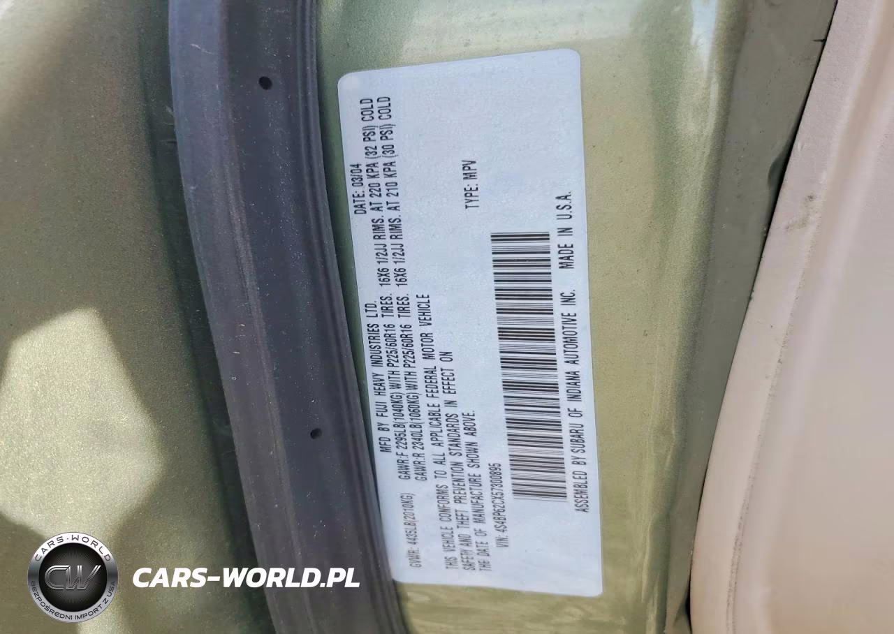 2005 Subaru Legacy Outback 2.5I Limited VIN:4S4BP62CX57300895 - 12