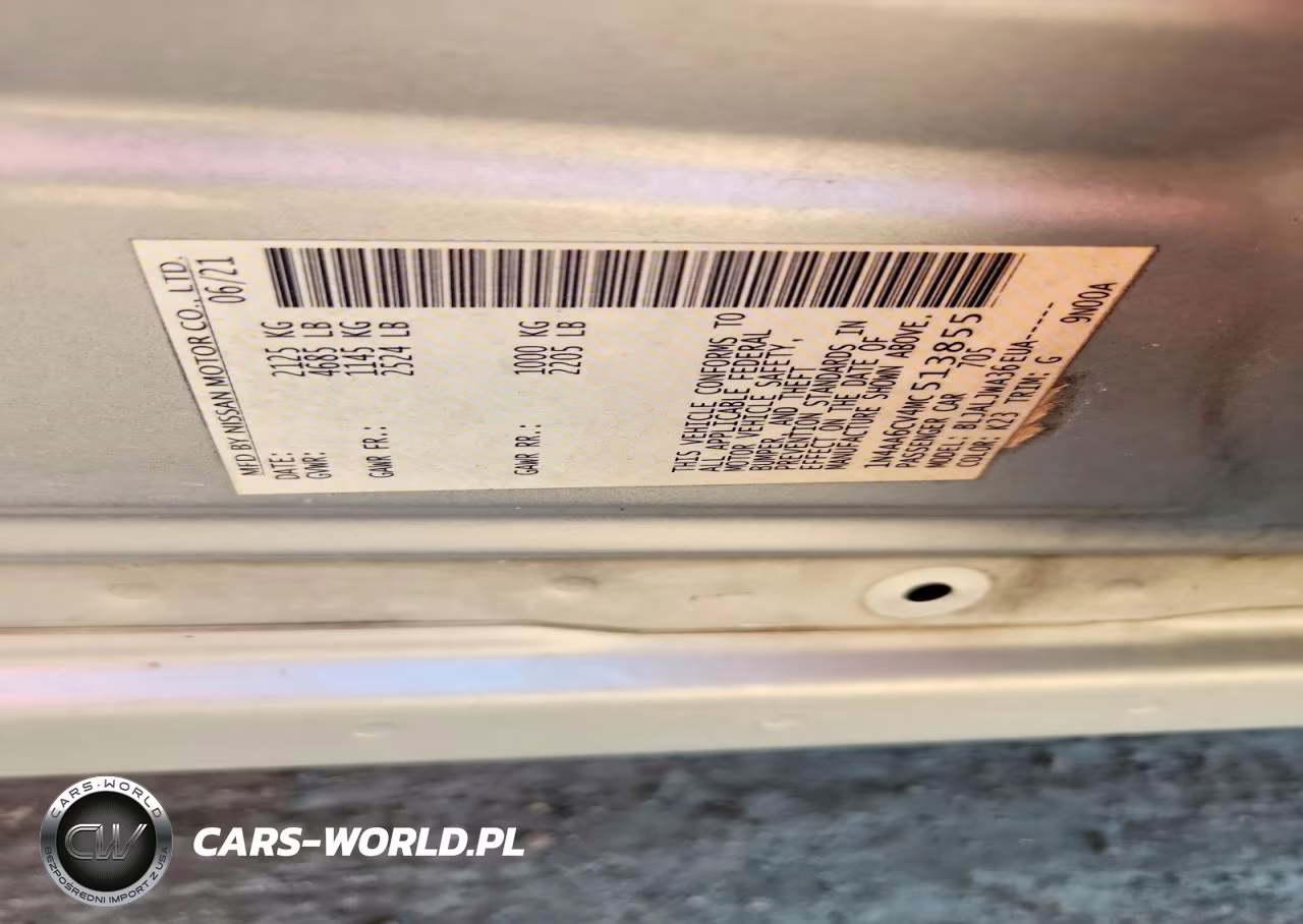 2021 Nissan Maxima Sv VIN:1N4AA6CV4MC513855 - 13