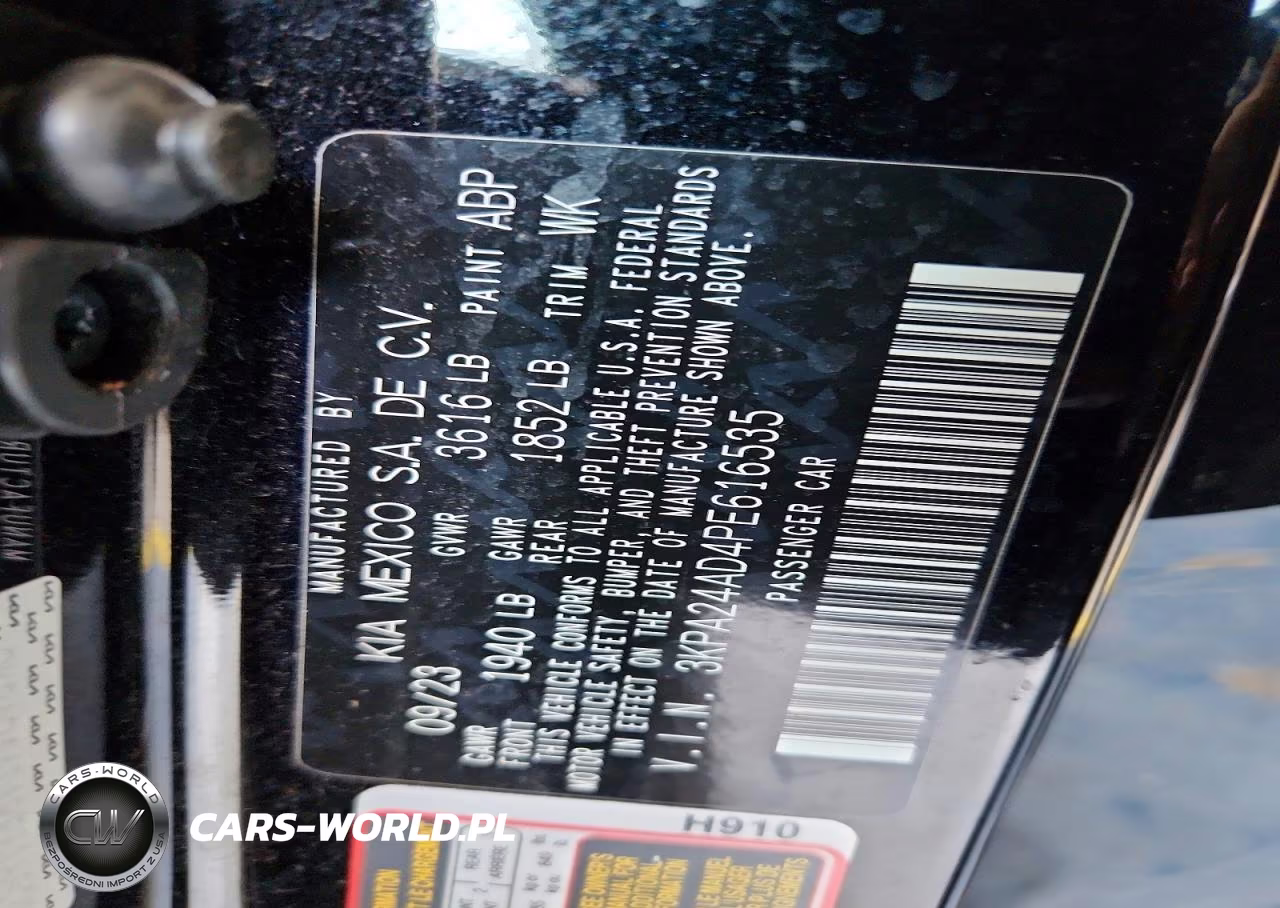 2023 Kia Rio Lx VIN:3KPA24AD4PE616535 - 13