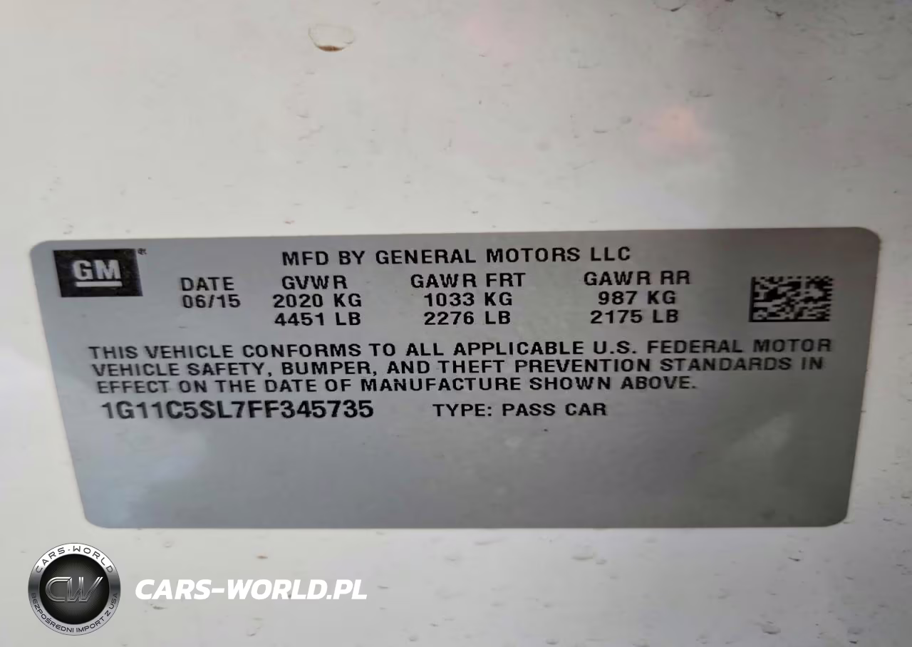 2015 Chevrolet Malibu 1Lt VIN:1G11C5SL7FF345735 - 12