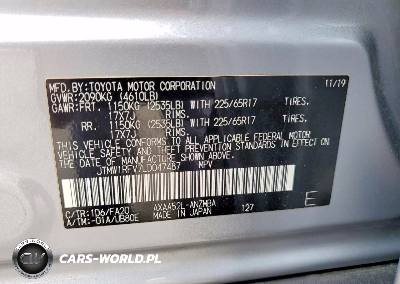 2020 Toyota Rav4 Xle VIN:JTMW1RFV7LD047487 - 13