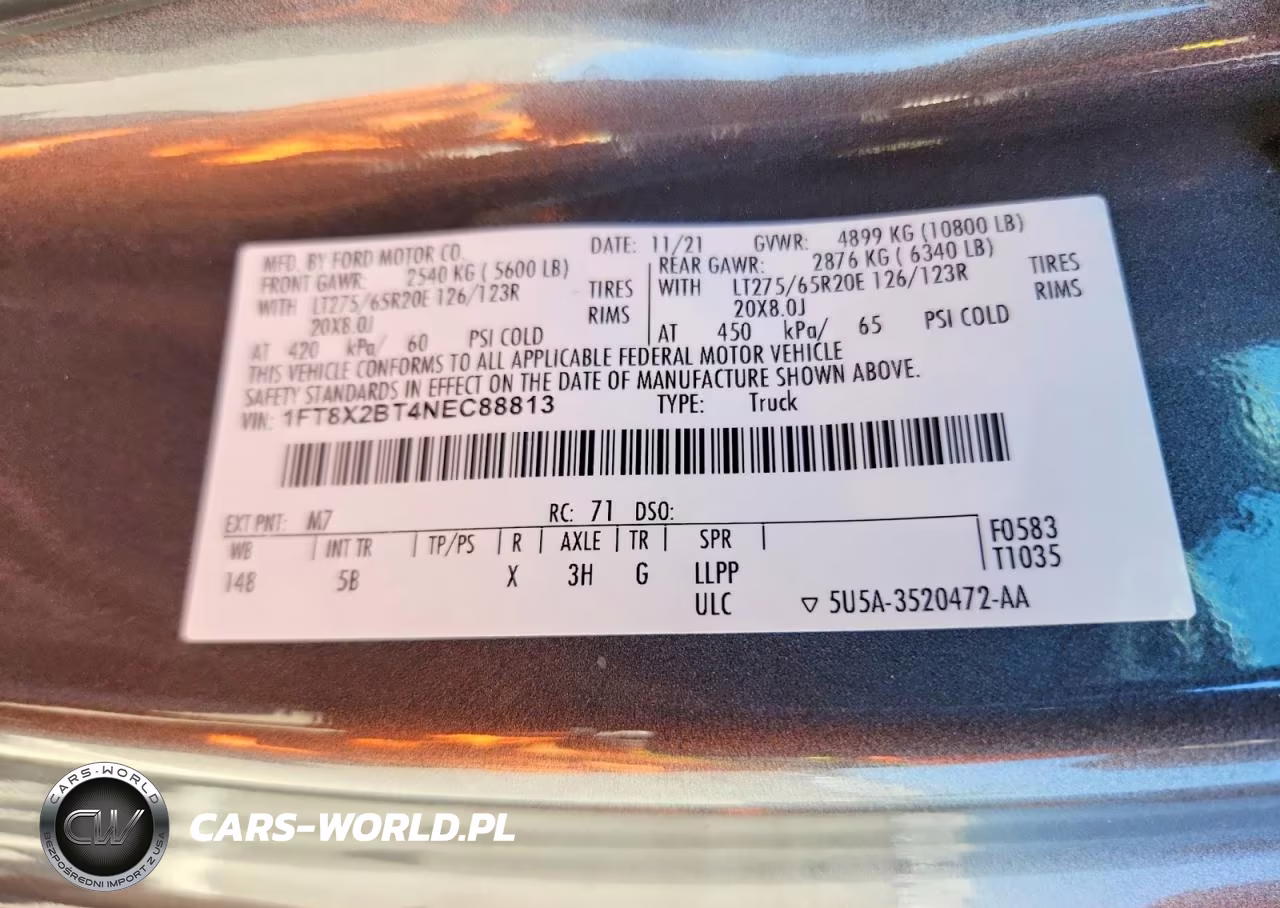 2022 Ford F250 Super Duty VIN:1FT8X2BT4NEC88813 - 12