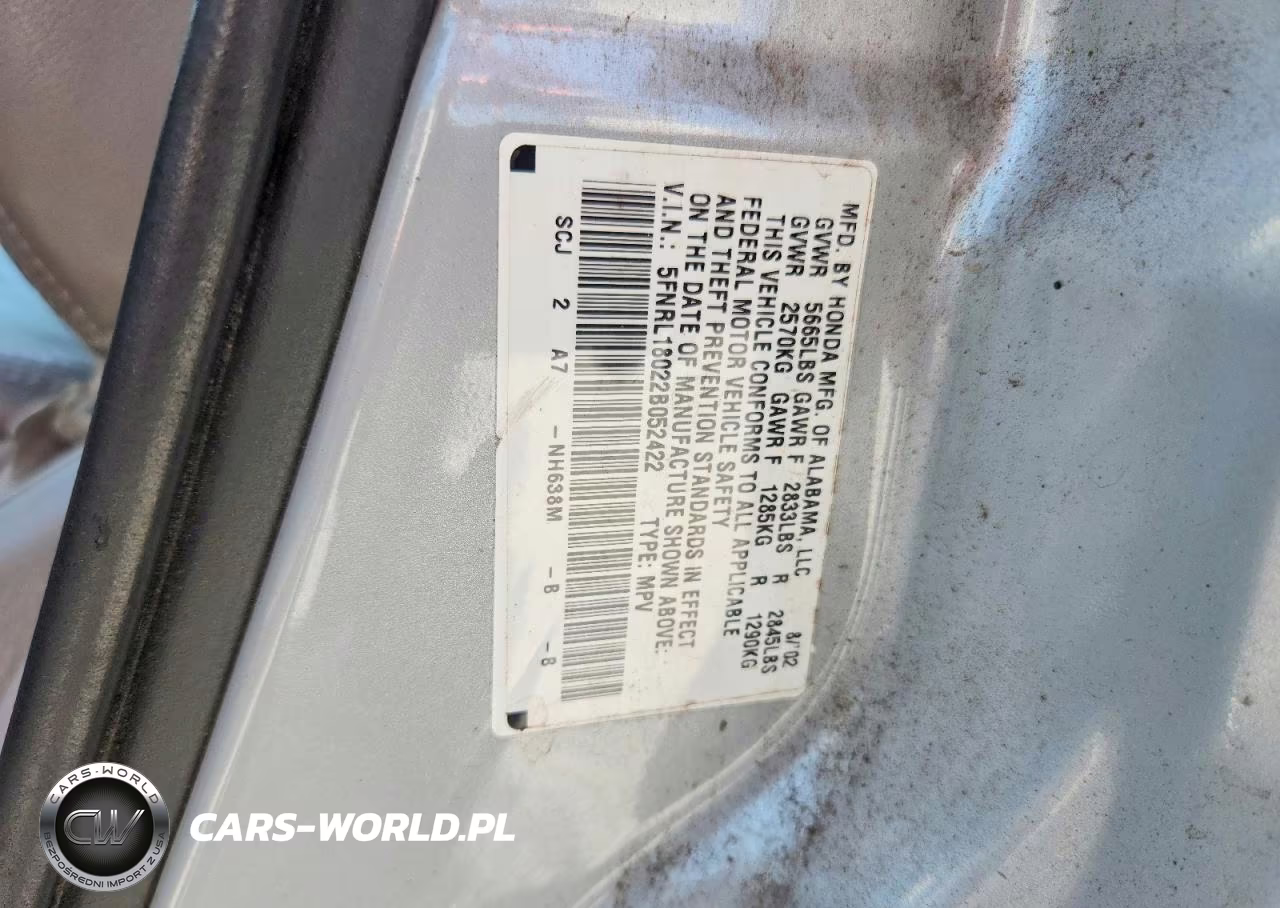 2002 Honda Odyssey Exl VIN:5FNRL18022B052422 - 13