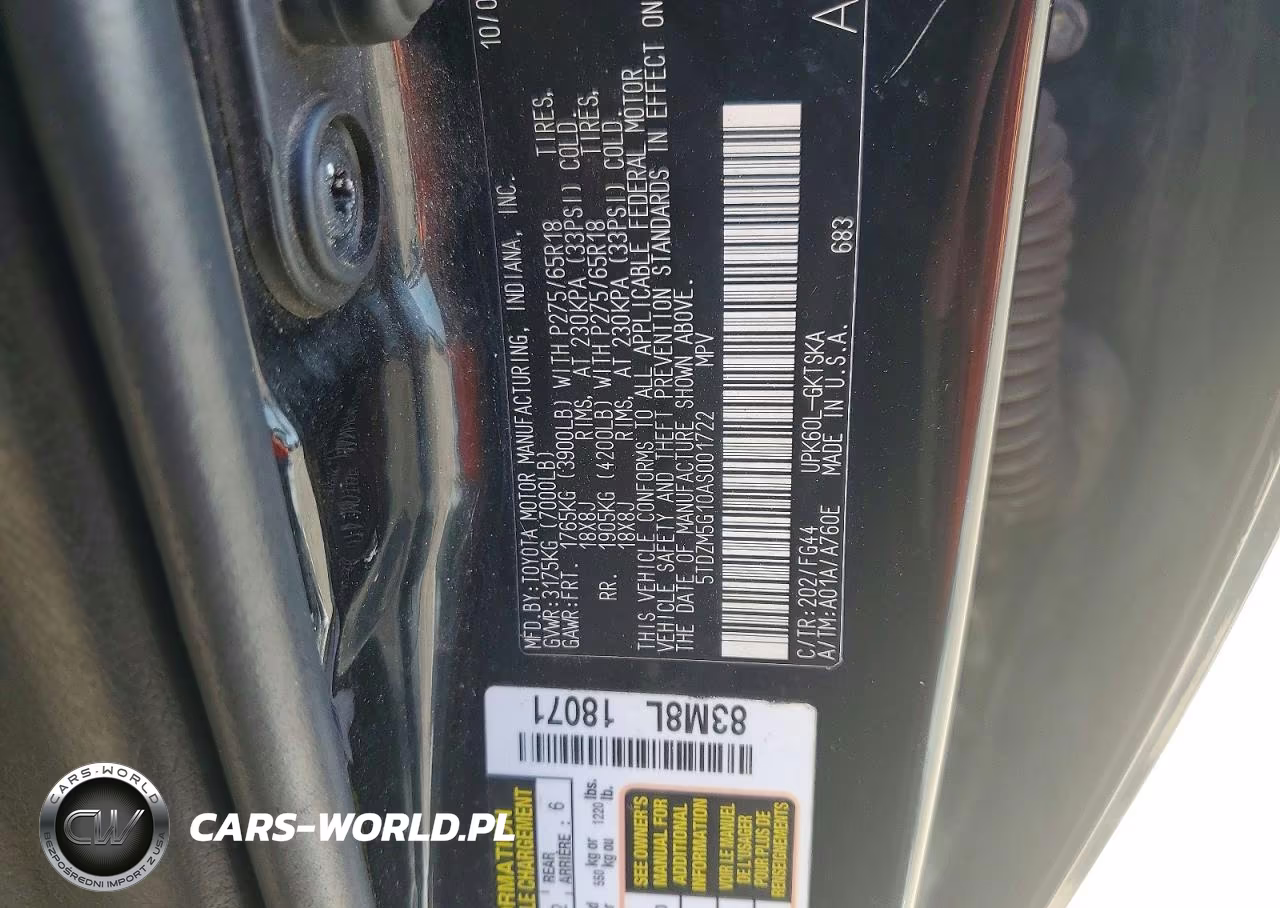 2010 Toyota Sequoia Sr5 VIN:5TDZM5G10AS001722 - 12