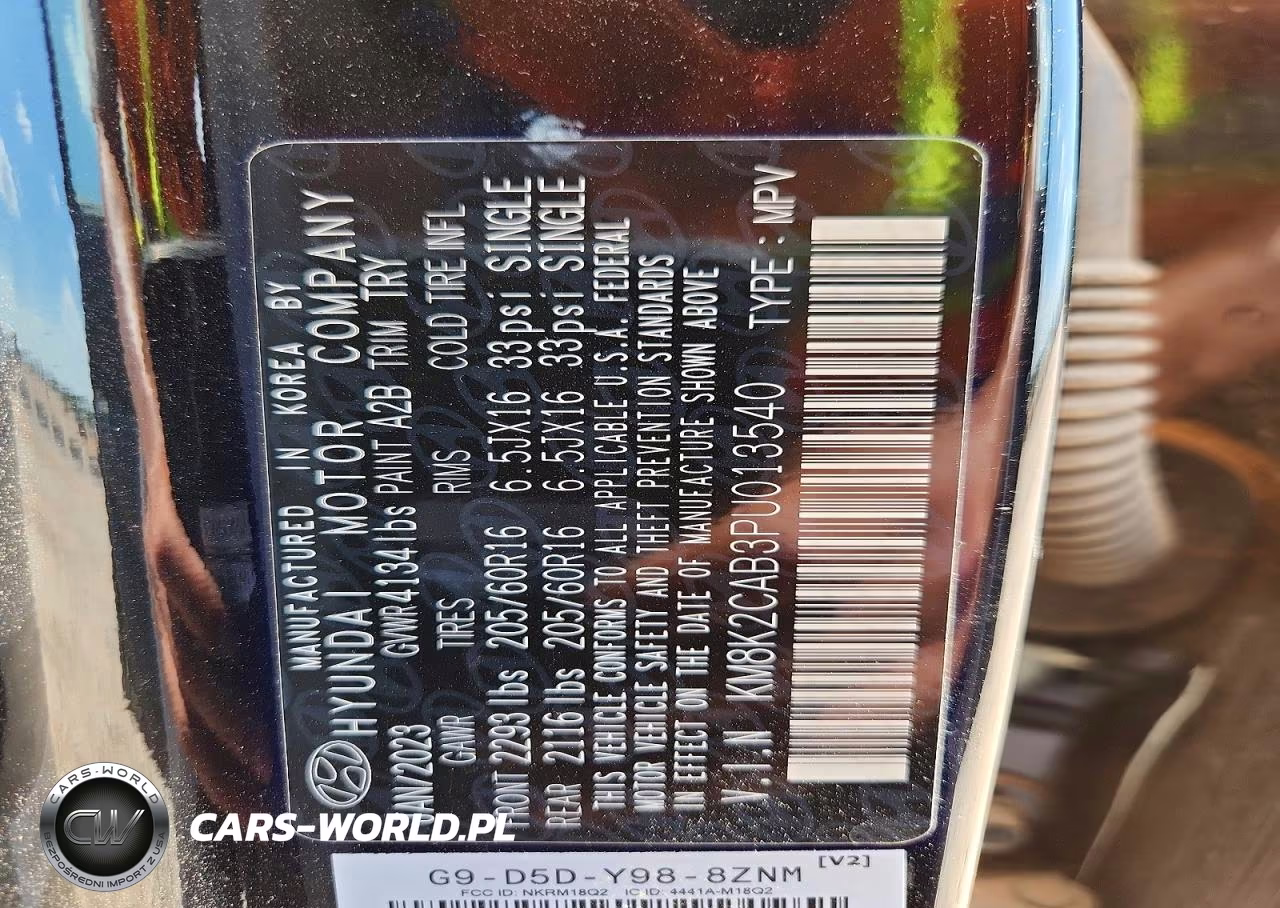 2023 Hyundai Kona Se VIN:KM8K2CAB3PU013540 - 14