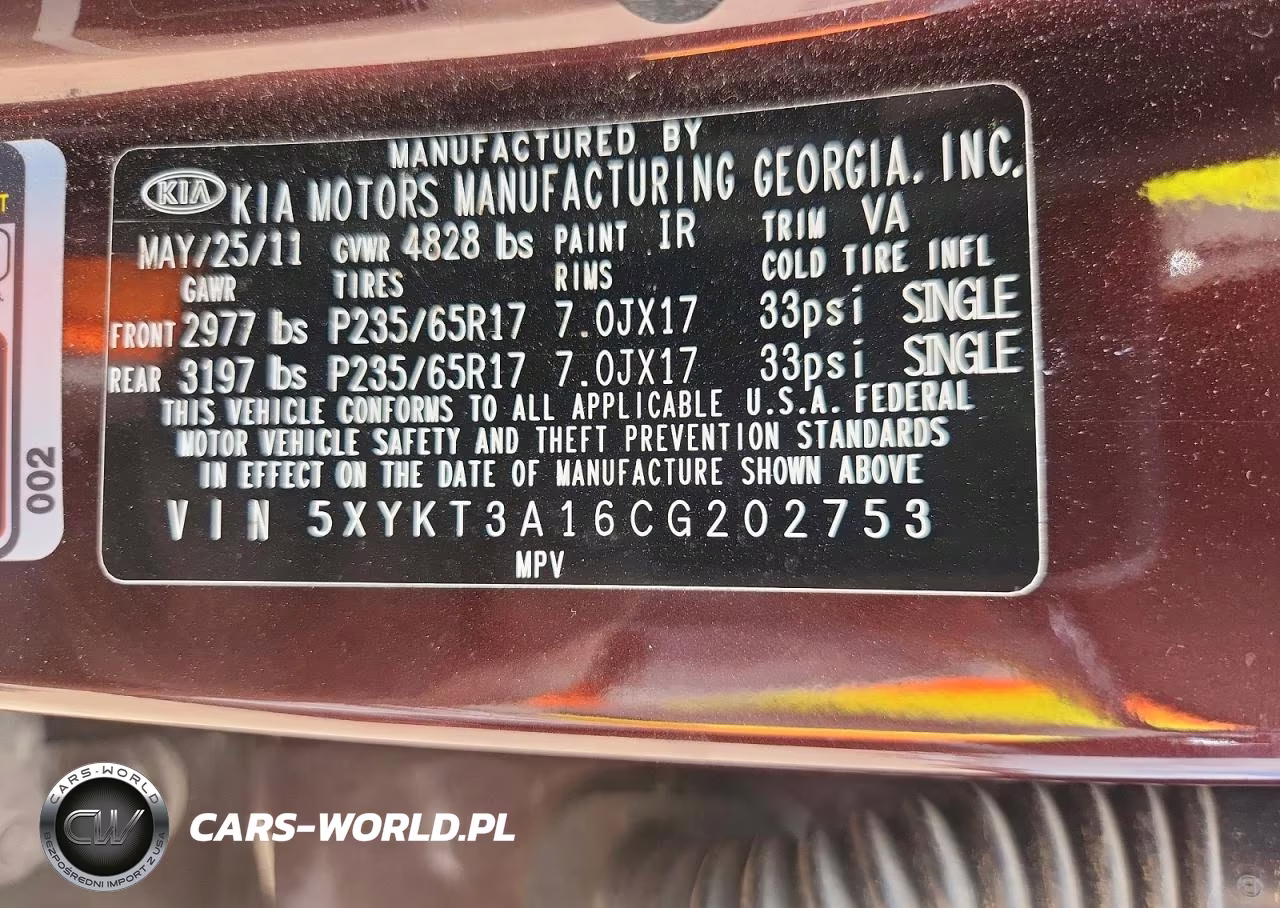 2012 Kia Sorento Lx VIN:5XYKT3A16CG202753 - 13