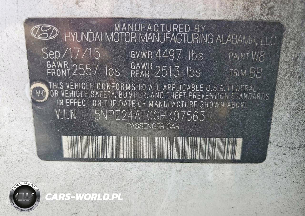 2016 Hyundai Sonata Se VIN:5NPE24AF0GH307563 - 12
