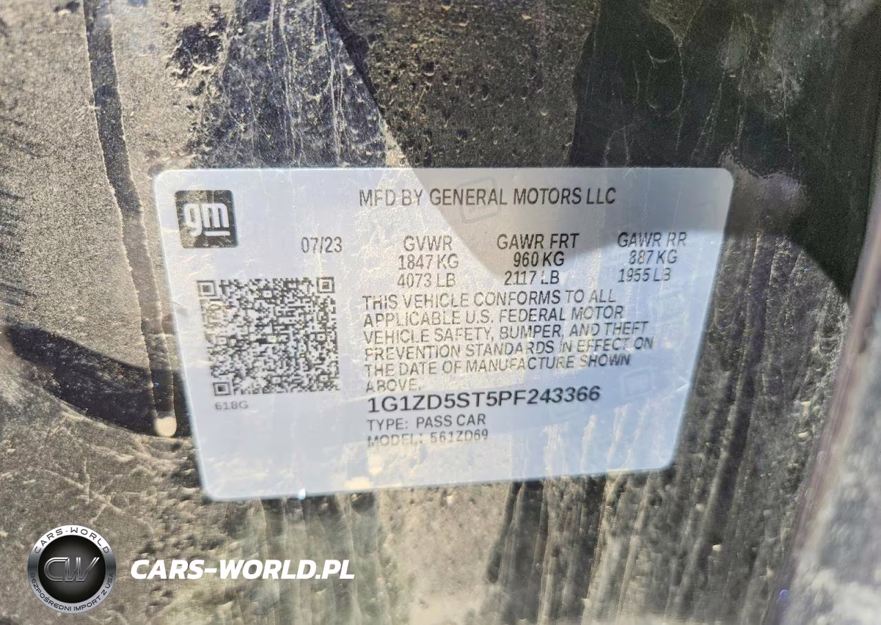 2023 Chevrolet Malibu Lt VIN:1G1ZD5ST5PF243366 - 12