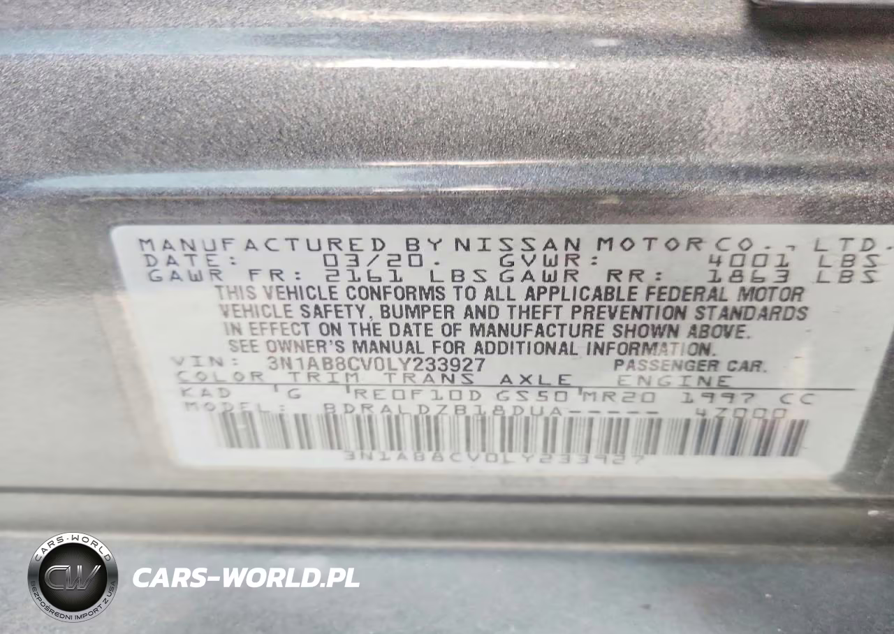 2020 Nissan Sentra Sv VIN:3N1AB8CV0LY233927 - 12