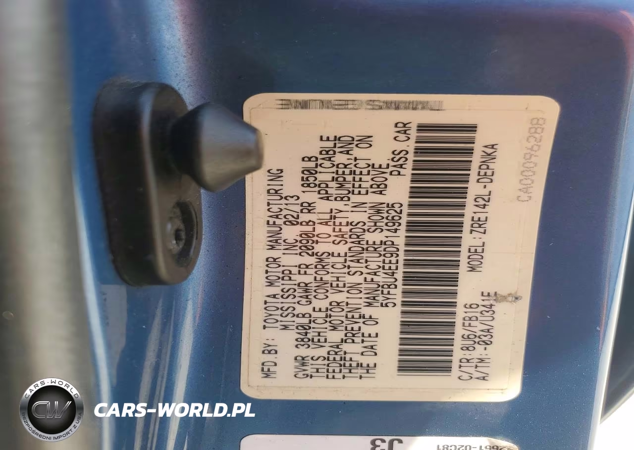 2013 Toyota Corolla Le VIN:5YFBU4EE9DP149625 - 12