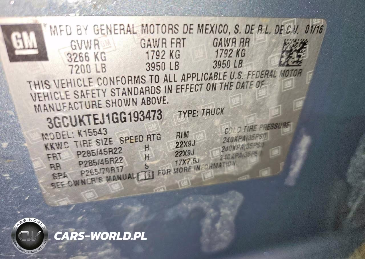 2016 Chevrolet Silverado K1500 High Country VIN:3GCUKTEJ1GG193473 - 12