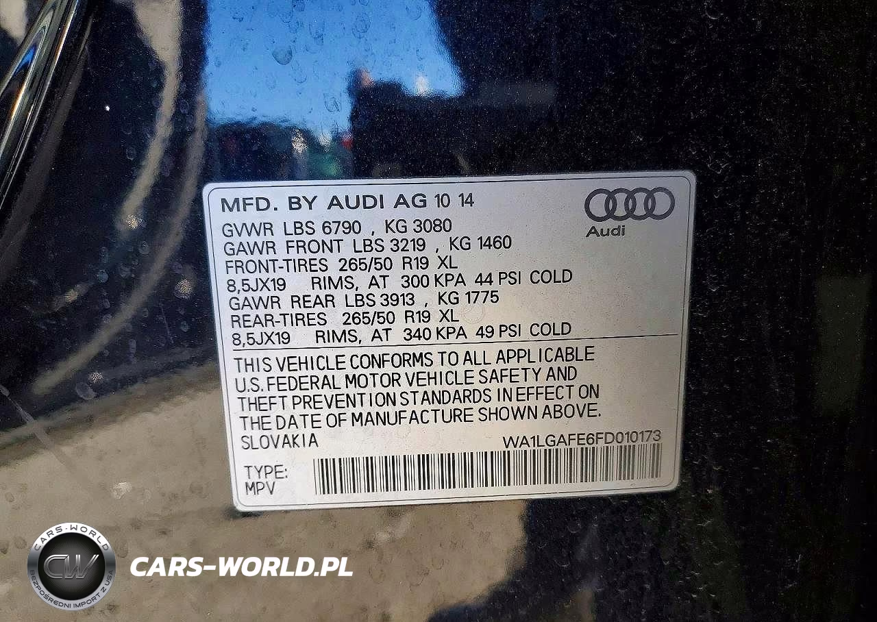 2015 Audi Q7 Premium Plus VIN:WA1LGAFE6FD010173 - 13