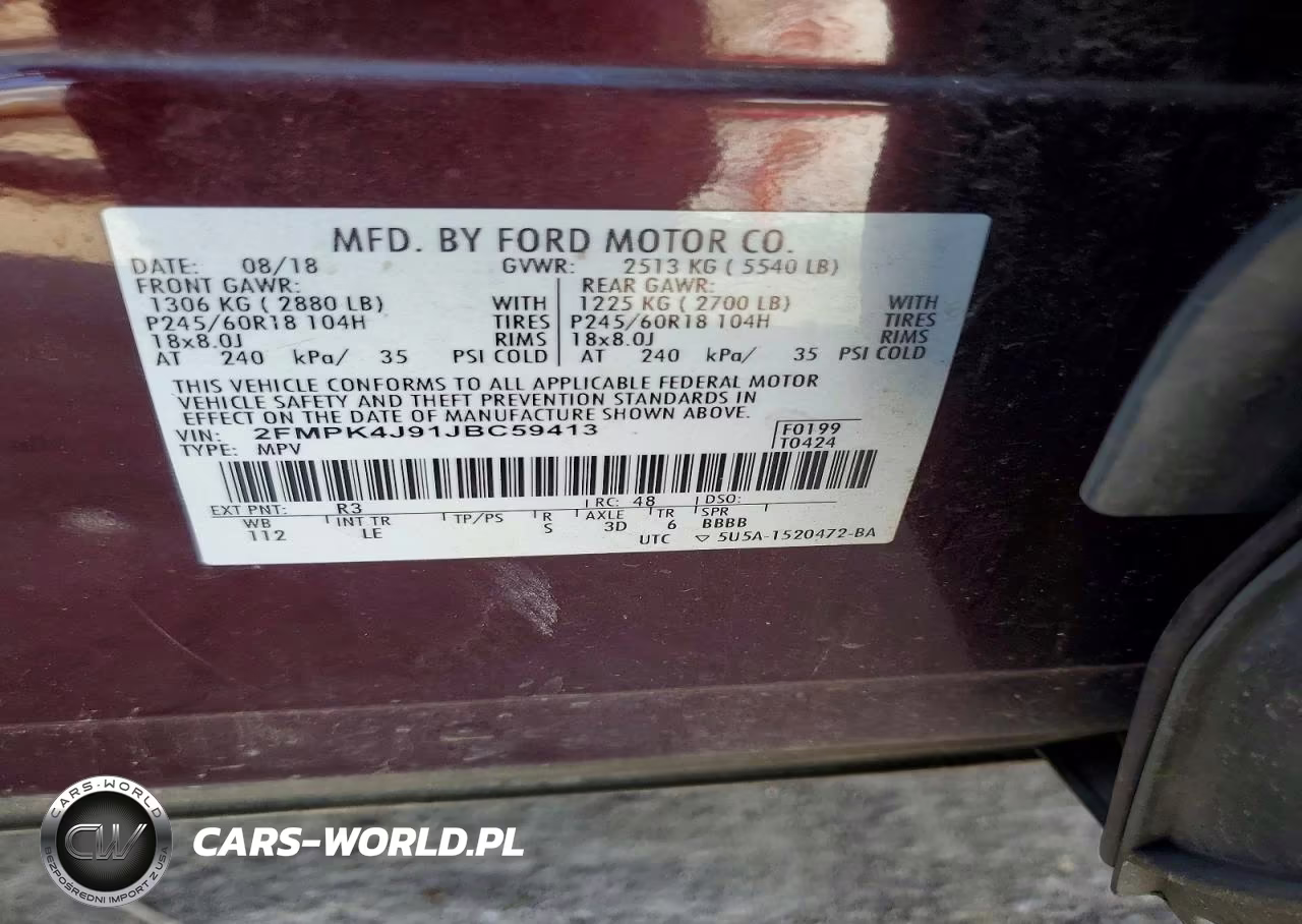2018 Ford Edge Sel VIN:2FMPK4J91JBC59413 - 13