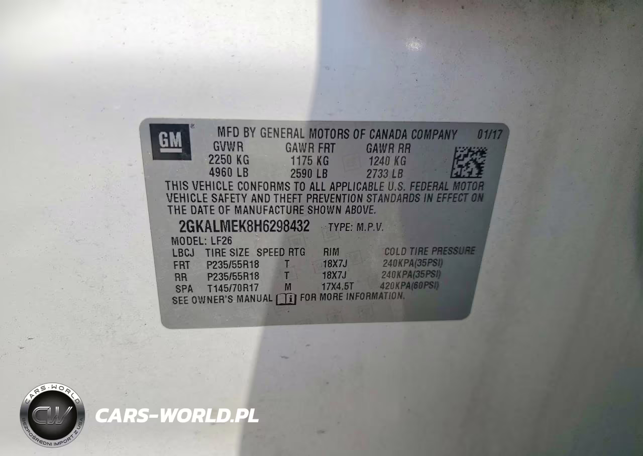 2017 GMC Terrain Sle VIN:2GKALMEK8H6298432 - 13