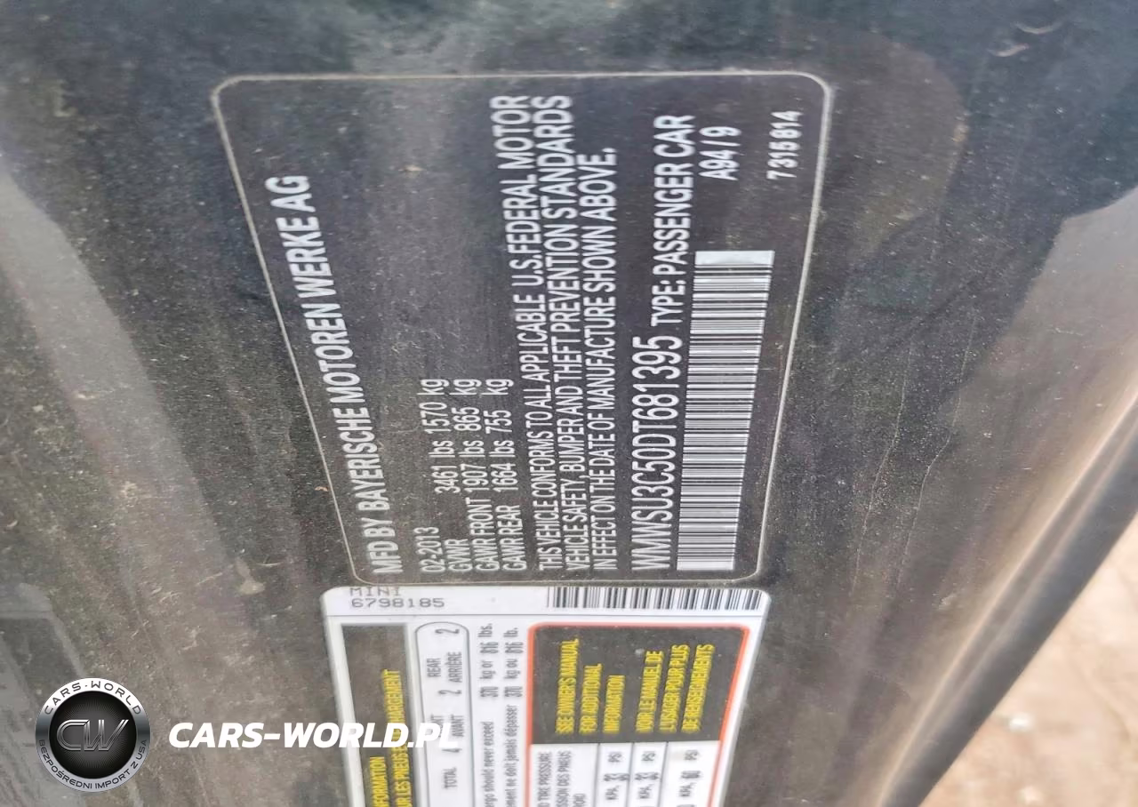 2013 Lotus Cooper VIN:WMWSU3C50DT681395 - 12