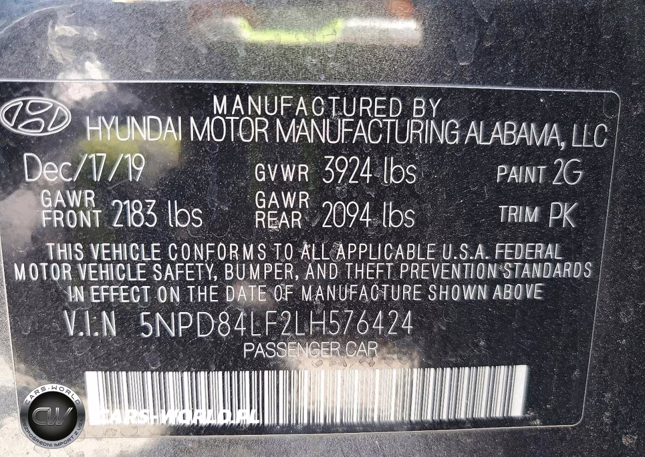2020 Hyundai Elantra Sel VIN:5NPD84LF2LH576424 - 13
