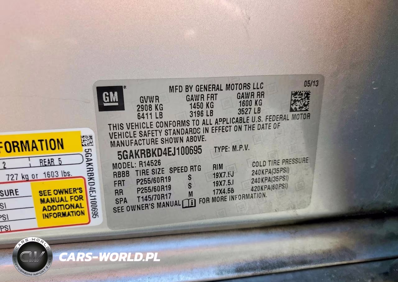 2014 Buick Enclave VIN:5GAKRBKD4EJ100695 - 12