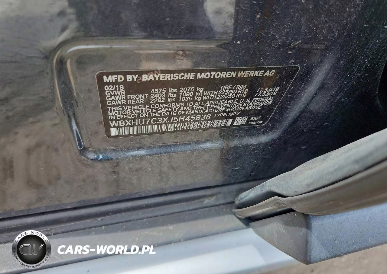 2018 BMW X1 Sdrive28I VIN:WBXHU7C3XJ5H45838 - 13
