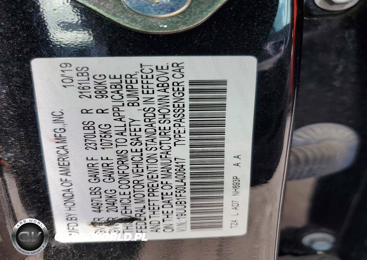 2020 Acura Tlx Technology VIN:19UUB1F50LA006417 - 12