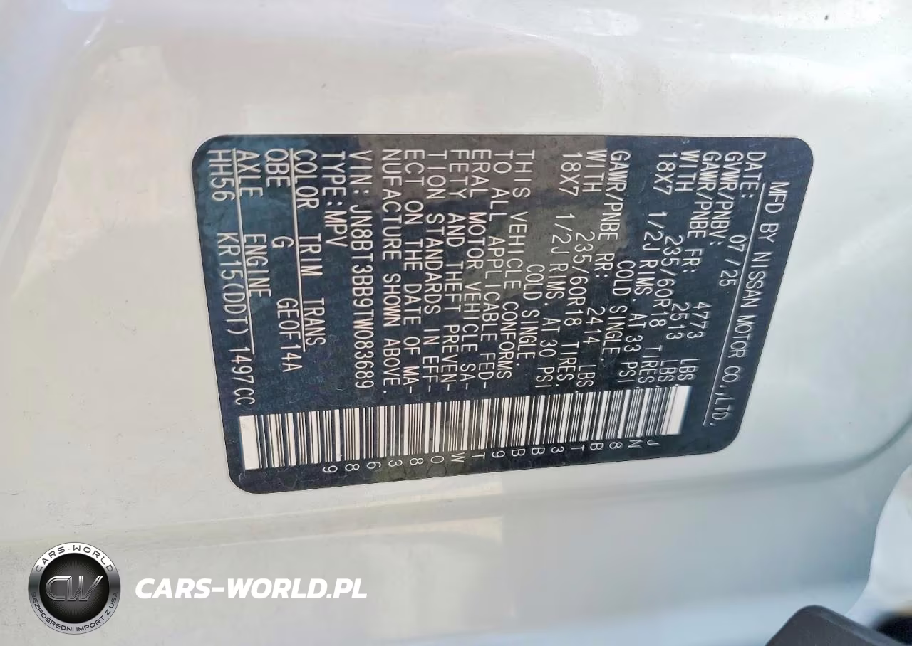2026 Nissan Rogue Sv VIN:JN8BT3BB9TW083689 - 12