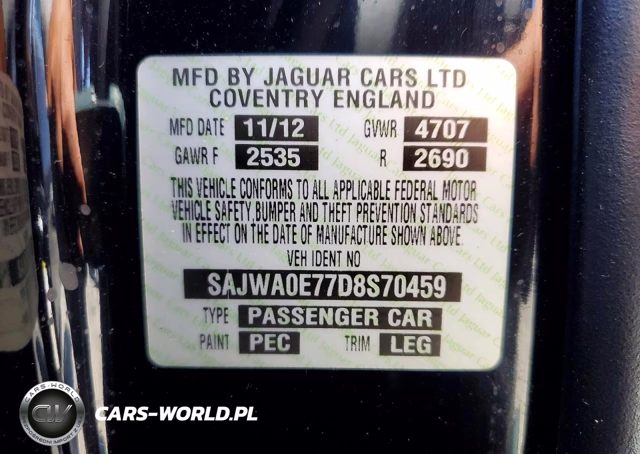 2013 Jaguar Xf VIN:SAJWA0E77D8S70459 - 12