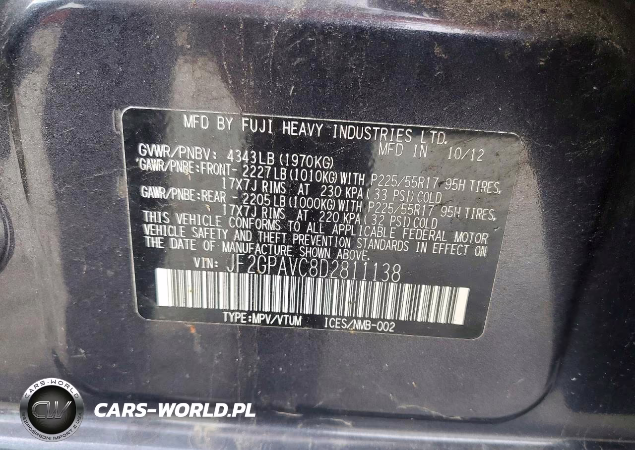 2013 Subaru Xv Crosstrek 2.0 Premium VIN:JF2GPAVC8D2811138 - 13