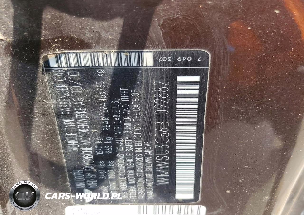2011 Mini Cooper VIN:WMWSU3C56BT092882 - 12