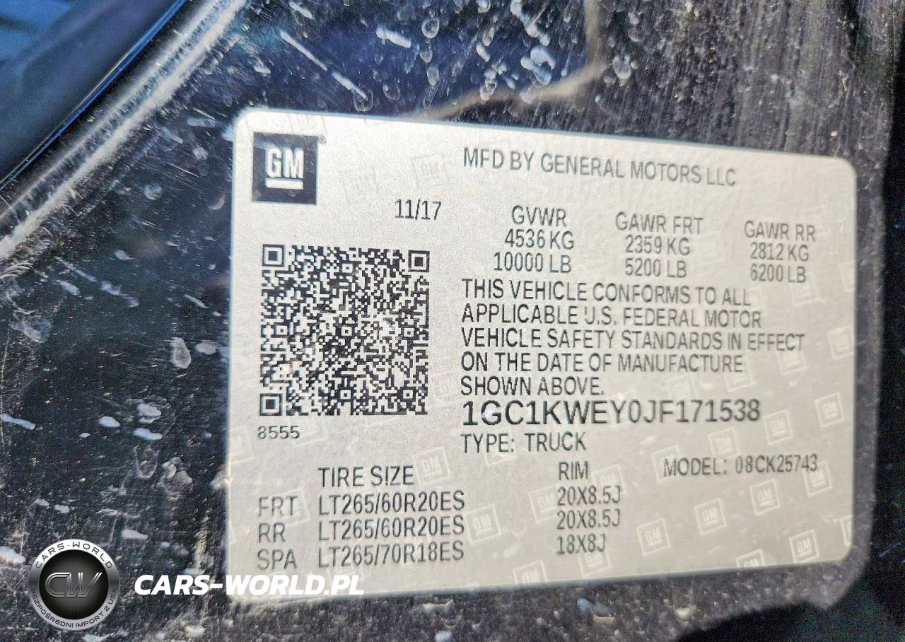 2018 Chevrolet Silverado K2500 Heavy Duty Ltz VIN:1GC1KWEY0JF171538 - 12